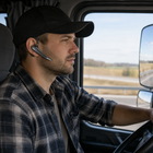 Noise Cancelling Earpiece with Dual Mic, Wireless Headset with 20 Hour Talk Time, Bluetooth Headset for Truckers