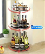 TwistRack | Rotating Storage Shelf with Adjustable Height & 360° Access | Space-Saving Organizer for Home 4
