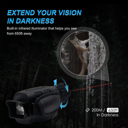 Digital Night Vision Monocular with Infrared, Night Vision Device with 3x Optical Zoom for Photo and Video in Darkn – image 6