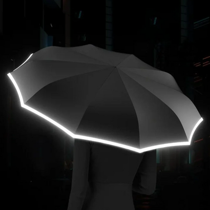 Compact Umbrella Windproof, Automatic Open Close Travel Umbrella with Reflective Edge – image 6