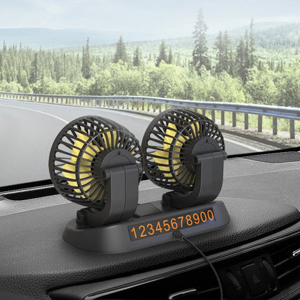 Car Cooling Fan, Car Fan with Dual Head and 360 Degree Rotation – image 4