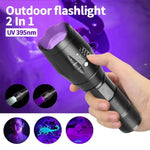 UV Blacklight Flashlight with 395nm Wavelength | Rechargeable Detection Tool for Pet Stains 1