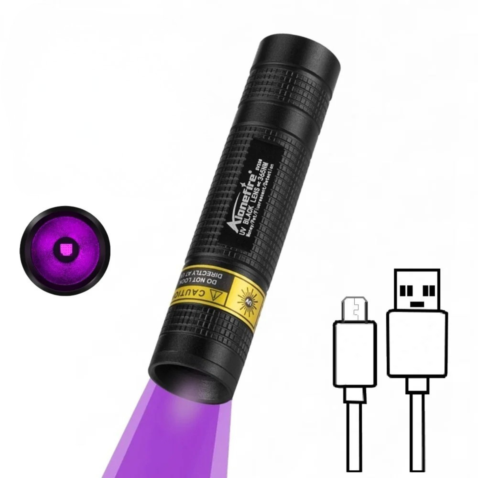 UV Flashlight | USB Rechargeable Mini Blacklight for Pet Stain Detection 0