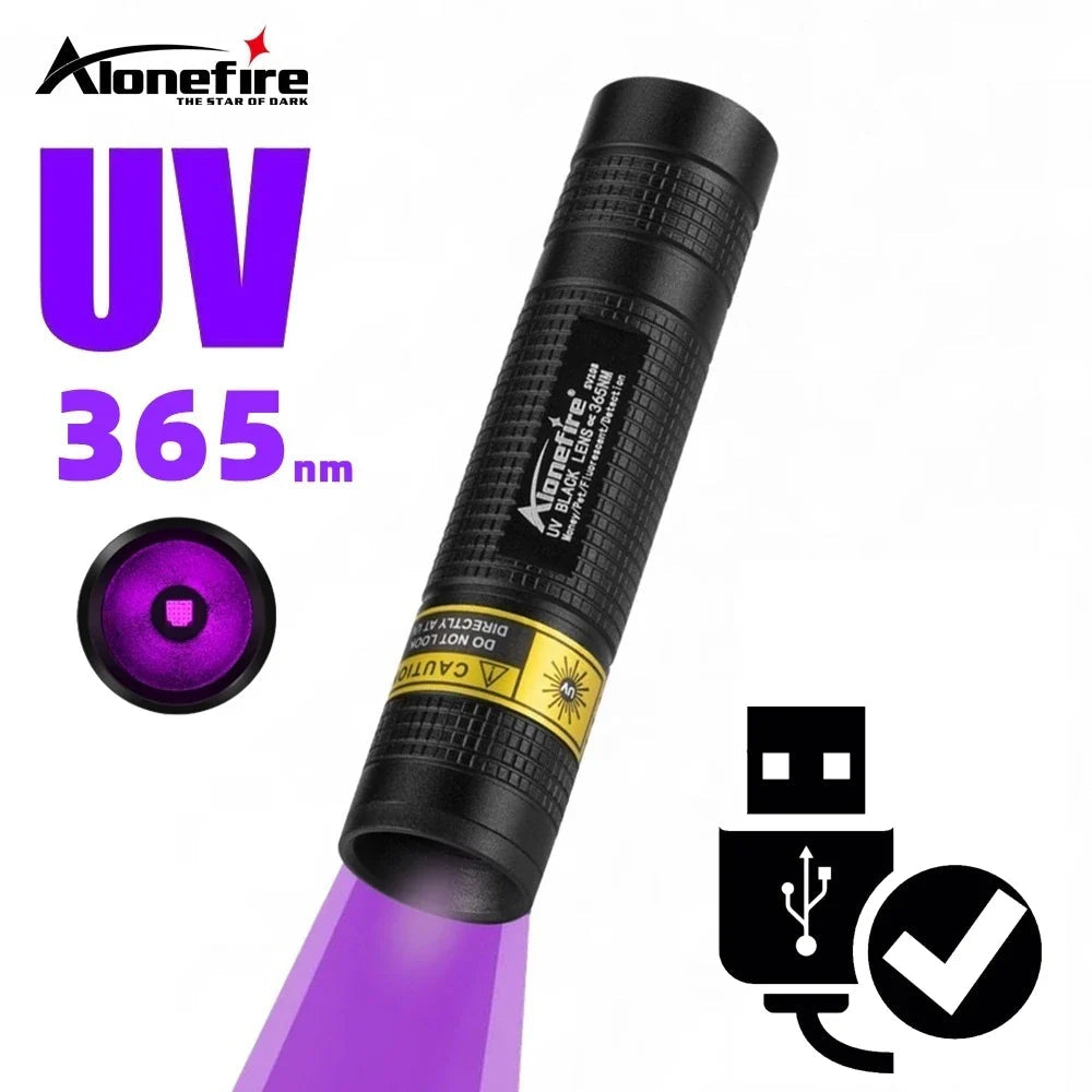 UV Flashlight | USB Rechargeable Mini Blacklight for Pet Stain Detection 1