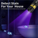 UV Flashlight | USB Rechargeable Mini Blacklight for Pet Stain Detection 2
