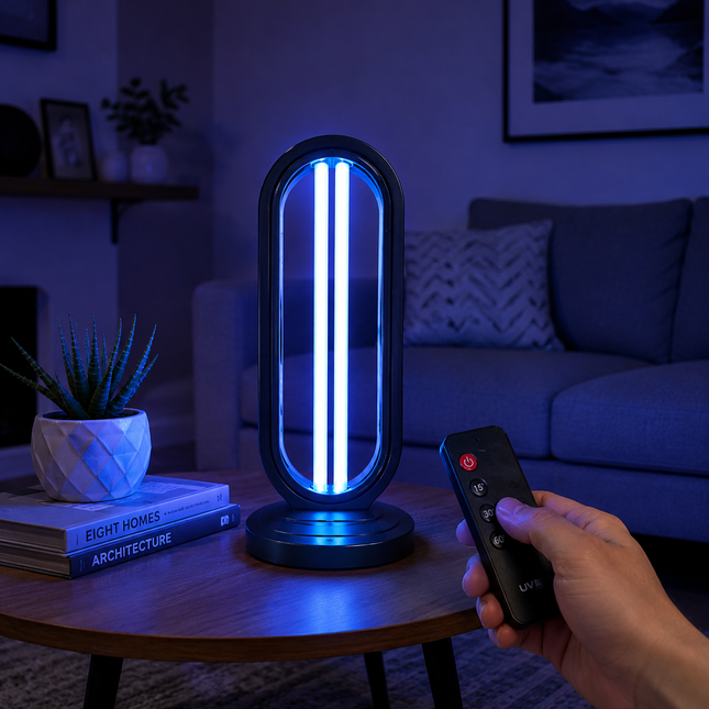 UV Light for Home, Portable UV Sterilizer Lamp with Remote Control and Timer, UV Lamp and Room Sanitizer for Bedroom