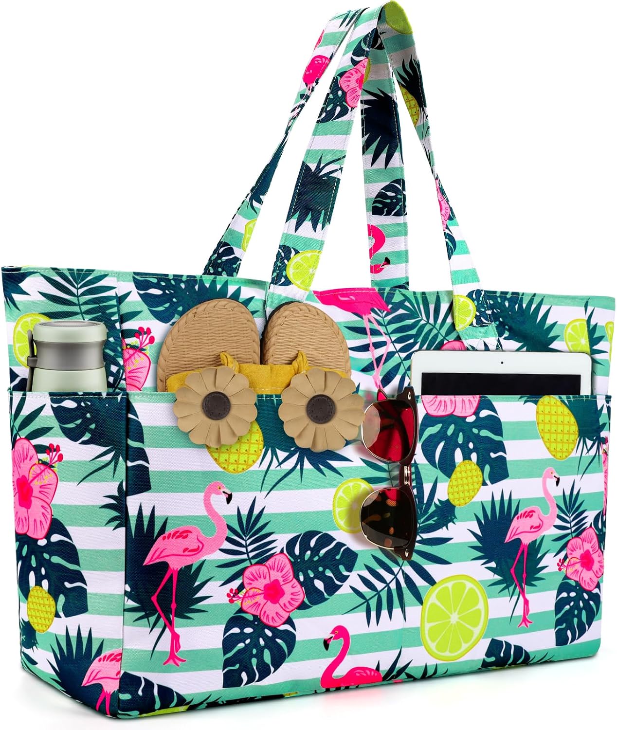 Ultimate Beach Tote | Extra Large Waterproof Bag with Wet Compartment for Organized Outdoor Fun 0