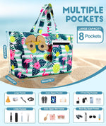 Ultimate Beach Tote | Extra Large Waterproof Bag with Wet Compartment for Organized Outdoor Fun 1