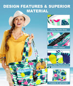 Ultimate Beach Tote | Extra Large Waterproof Bag with Wet Compartment for Organized Outdoor Fun 4