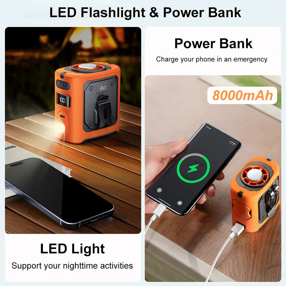 Ultimate Comfort Breeze | Rechargeable Waist Fan with 8000mAh Battery | Multi-Functional Design for Personalized Cooling 2