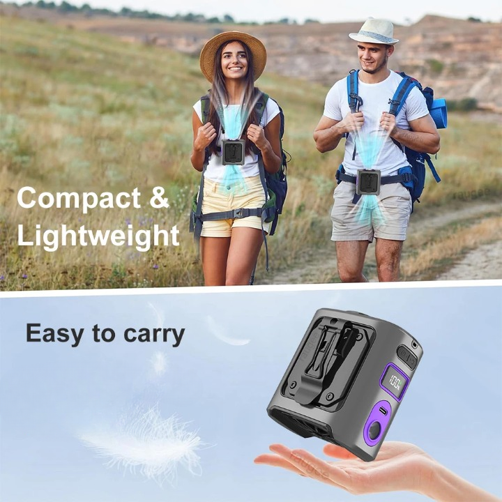 Ultimate Comfort Breeze | Rechargeable Waist Fan with 8000mAh Battery | Multi-Functional Design for Personalized Cooling 4