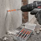 Drill Bits for Concrete, Tile, Glass, Metal and Wood, Twist Drill Bit with Anti Slip Shank, Masonry Drill Bit 6 to 12mm