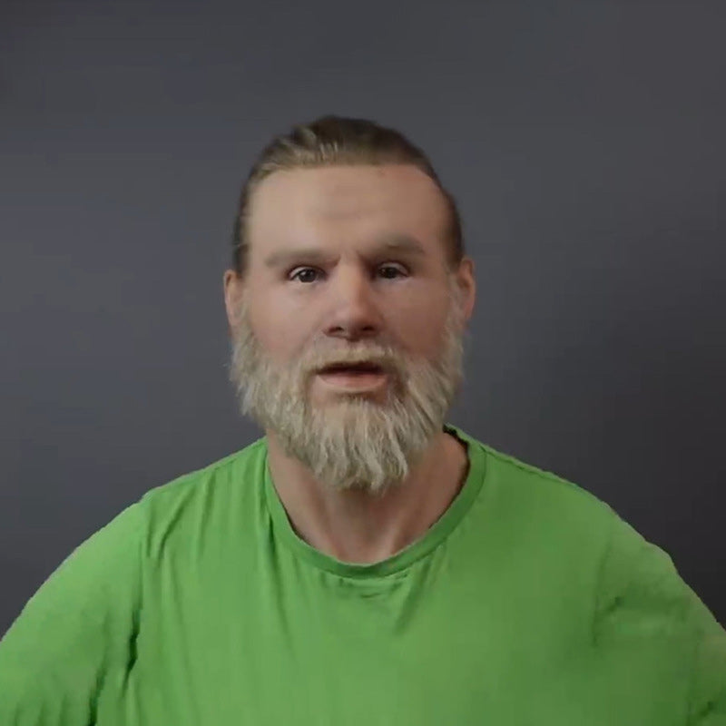 Ultimate Latex Mask | Realistic Transformation with Detailed Beard | Perfect for Events 13