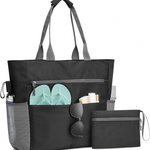 Ultimate Waterproof Beach Tote with 13 Pockets | Large Organized Bag for Summer Adventures 0