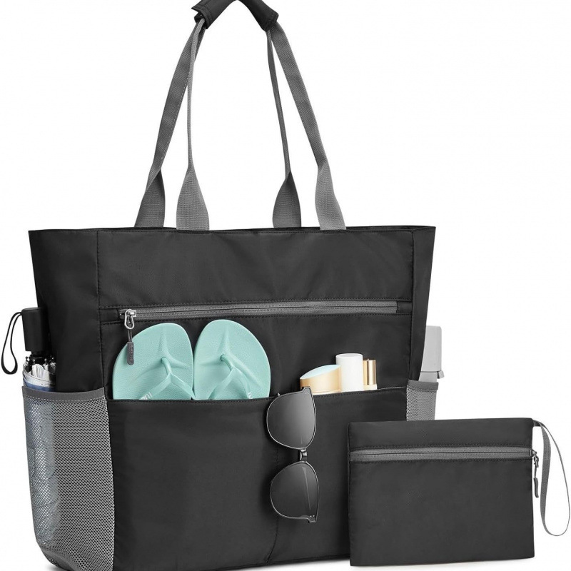 Ultimate Waterproof Beach Tote with 13 Pockets | Large Organized Bag for Summer Adventures 0