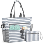 Ultimate Waterproof Beach Tote with 13 Pockets | Large Organized Bag for Summer Adventures 2