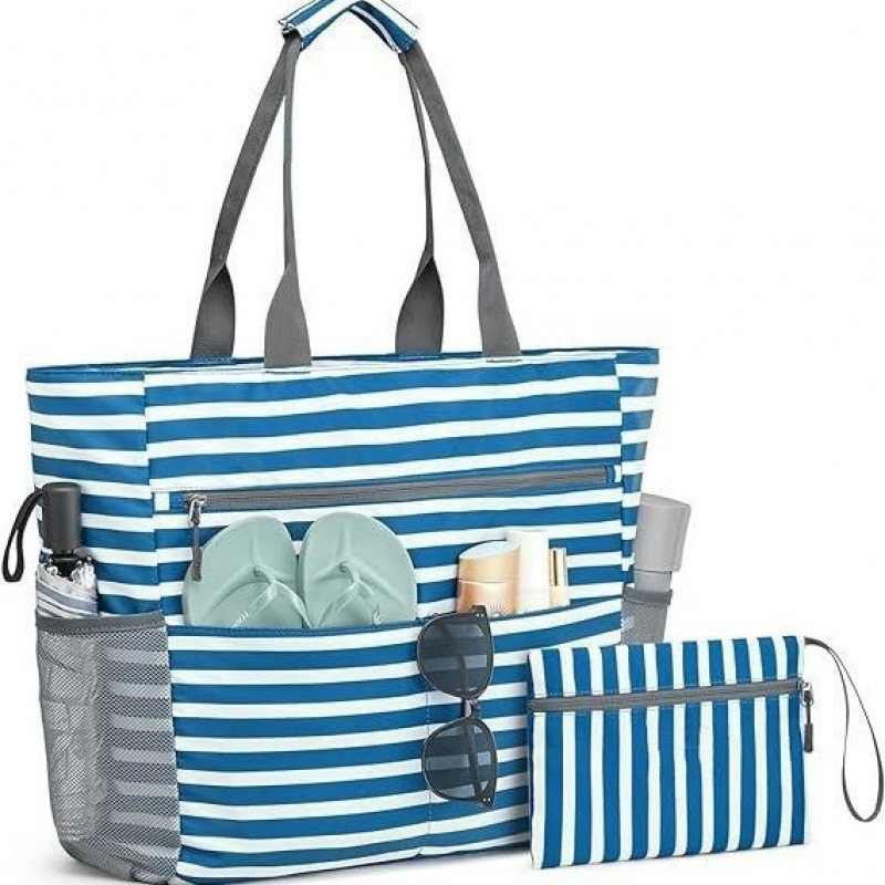 Ultimate Waterproof Beach Tote with 13 Pockets | Large Organized Bag for Summer Adventures 3