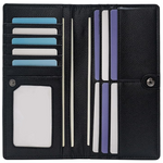 Ultra-Thin Leather Card Wallet with RFID Blocking Technology | Stylish Card Holder for Secure Organization 0