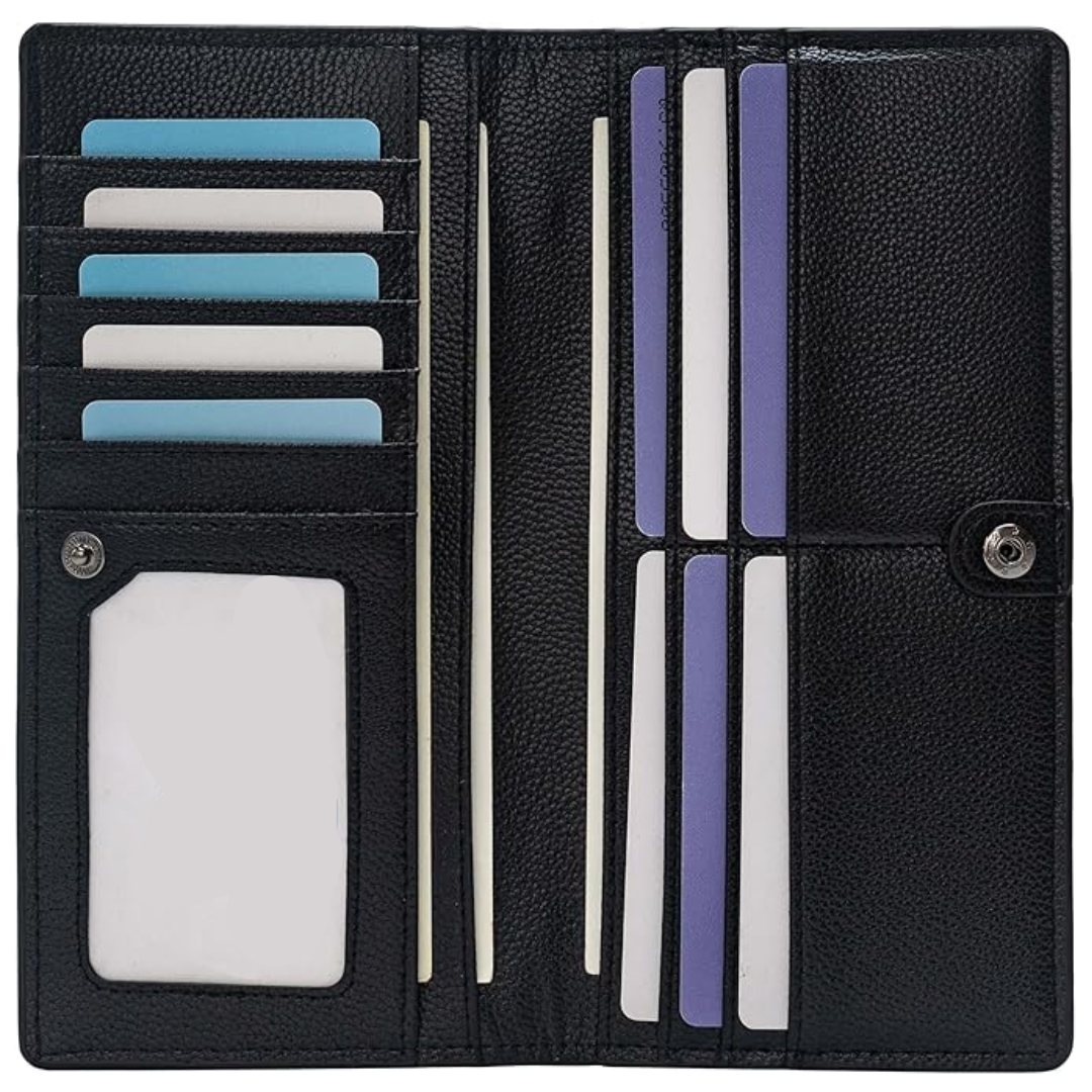 Ultra-Thin Leather Card Wallet with RFID Blocking Technology | Stylish Card Holder for Secure Organization 0