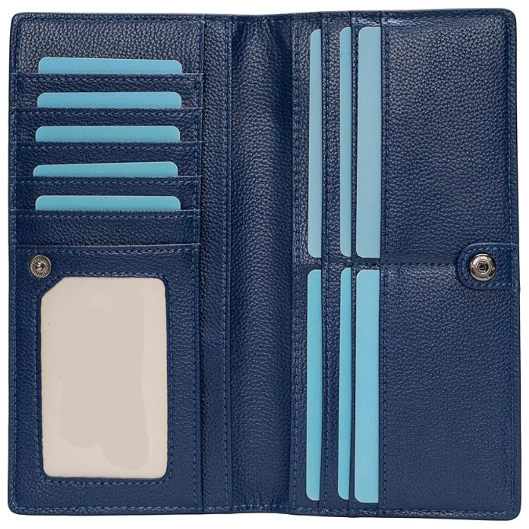 Ultra-Thin Leather Card Wallet with RFID Blocking Technology | Stylish Card Holder for Secure Organization 1