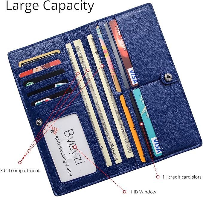Ultra-Thin Leather Card Wallet with RFID Blocking Technology | Stylish Card Holder for Secure Organization 4