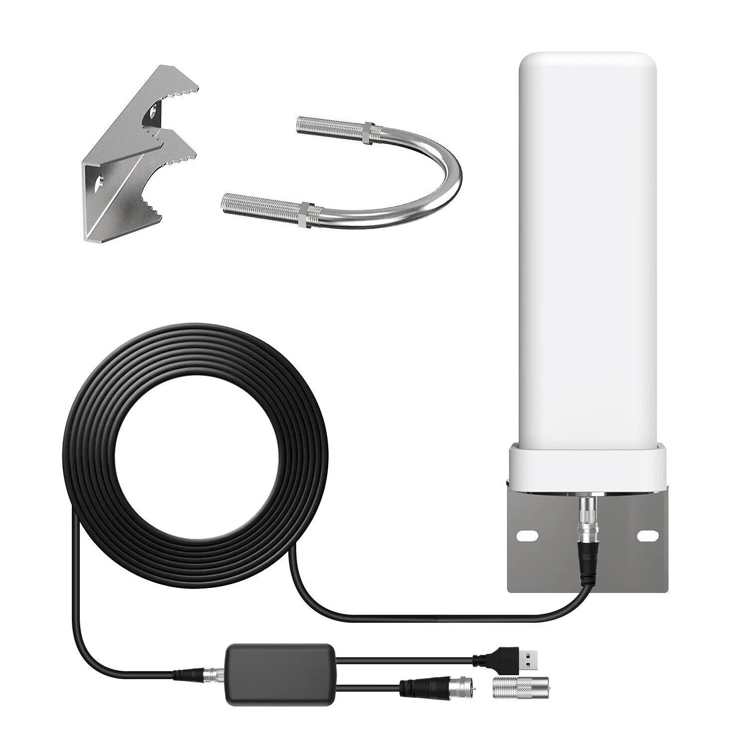 UltraClear | 360° Outdoor HDTV Antenna with Smart Signal Booster | 460-Mile Range for Stunning HD Channels 3