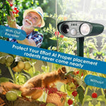 Ultrasonic Chipmunk Repeller with Solar Power | Motion-Activated Pest Control for Gardens 3