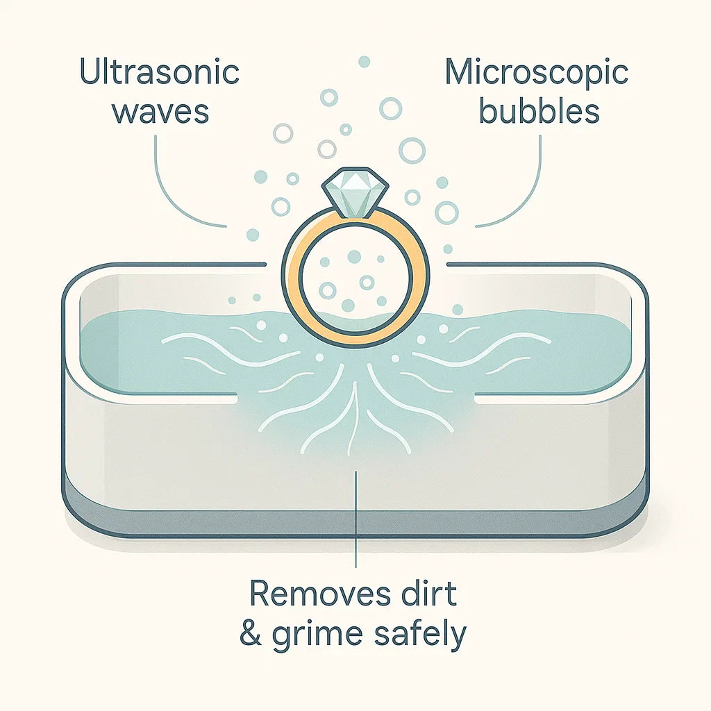 Ultrasonic Cleaning Device | Jewelry & Eyeglass Cleaner with Sonic Wave Technology | Compact Design for Effortless Cleaning 2