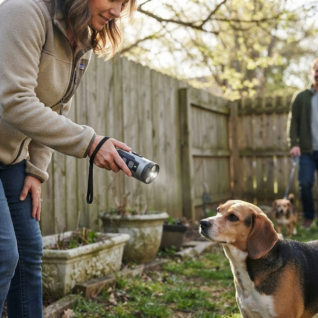 Ultrasonic Dog Bark Deterrent Device, Anti Bark Device for Dog Training, Handheld Dog Training Tool