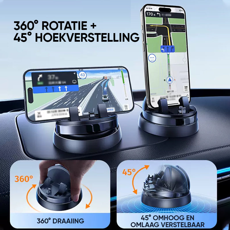 Universal Dashboard Mount | 360° Rotating Phone Holder with Non-Slip Grip | Adjustable Viewing for Safe Driving 6