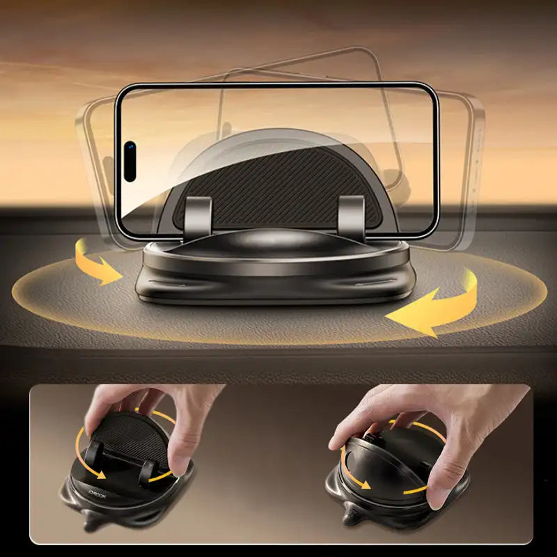 Universal Rotating Car Phone Holder with 360° Rotation & Strong Grip for Safe Driving 2
