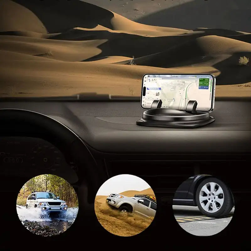 Universal Rotating Car Phone Holder with 360° Rotation & Strong Grip for Safe Driving 3