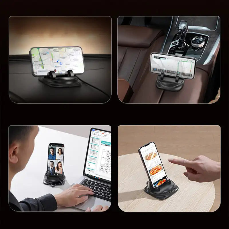 Universal Rotating Car Phone Holder with 360° Rotation & Strong Grip for Safe Driving 5