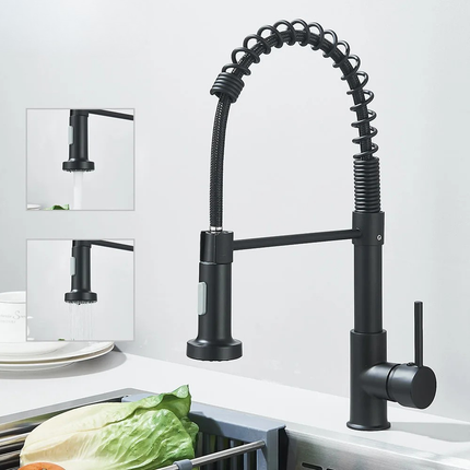 Kitchen Sink Faucet with Dual Swivel Spout – image 26