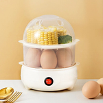 Tuzwa Electric Egg Cooker – Double Layer 350W Egg Steamer with 2-Tier Design for Eggs & Vegetables, 220V