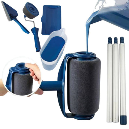 Paint Roller Brush Kit, Foam Paint Roller for Walls, Paint Edging Tool with Corner Brush for Trim and Ceiling Lines