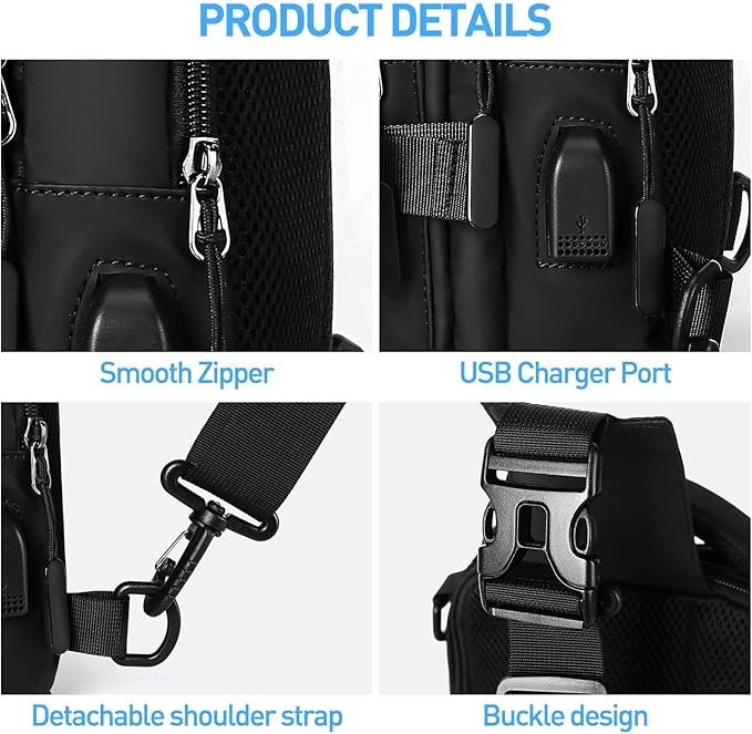 UrbanLite | Crossbody Sling Bag with Ample Storage | Lightweight Design for Travel Adventures 7