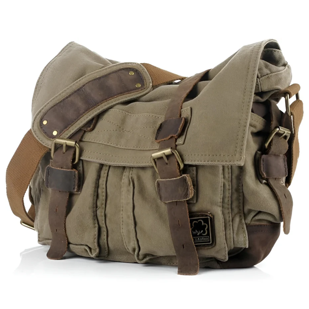 UrbanTrail | Men's Canvas Crossbody Bag with Spacious Storage | Versatile Design for Adventure and City Use 0