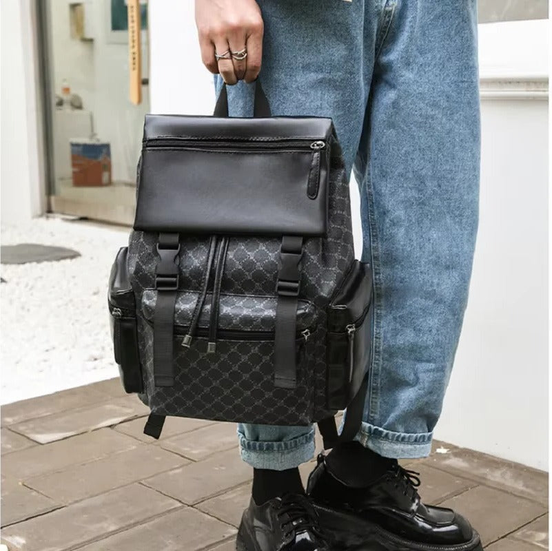 Urban Chic | Leather Laptop Backpack with Cushioned Straps | Versatile Design for Work and Travel 2