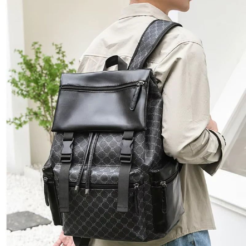 Urban Chic | Leather Laptop Backpack with Cushioned Straps | Versatile Design for Work and Travel 3