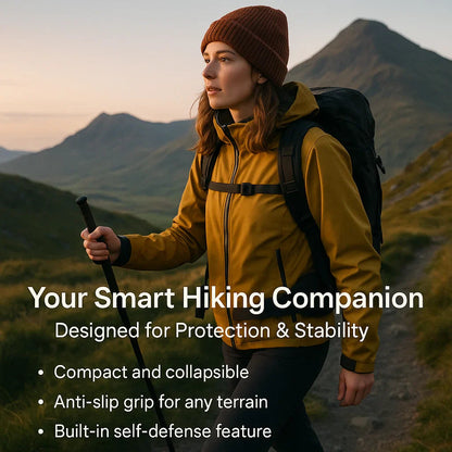 Urban Trek | Automatic Self-Defense Walking Stick with Ergonomic Handle | Compact Design for Enhanced Safety and Stability 4