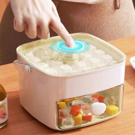 Ice Cube Tray with Lid and Bin, Ice Trays for Freezer and Cocktails