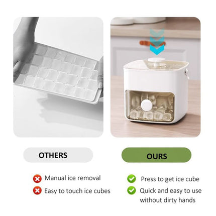 Ice Cube Tray with Lid and Bin, Ice Trays for Freezer and Cocktails – image 5