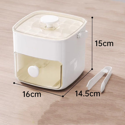 Ice Cube Tray with Lid and Bin, Mini Ice Cube Tray 2 Layer Push Out – image 8