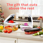 Vegetable Chopper | 7-in-1 Manual Food Prep Cutter with Interchangeable Blades for Effortless Meal Prep 4