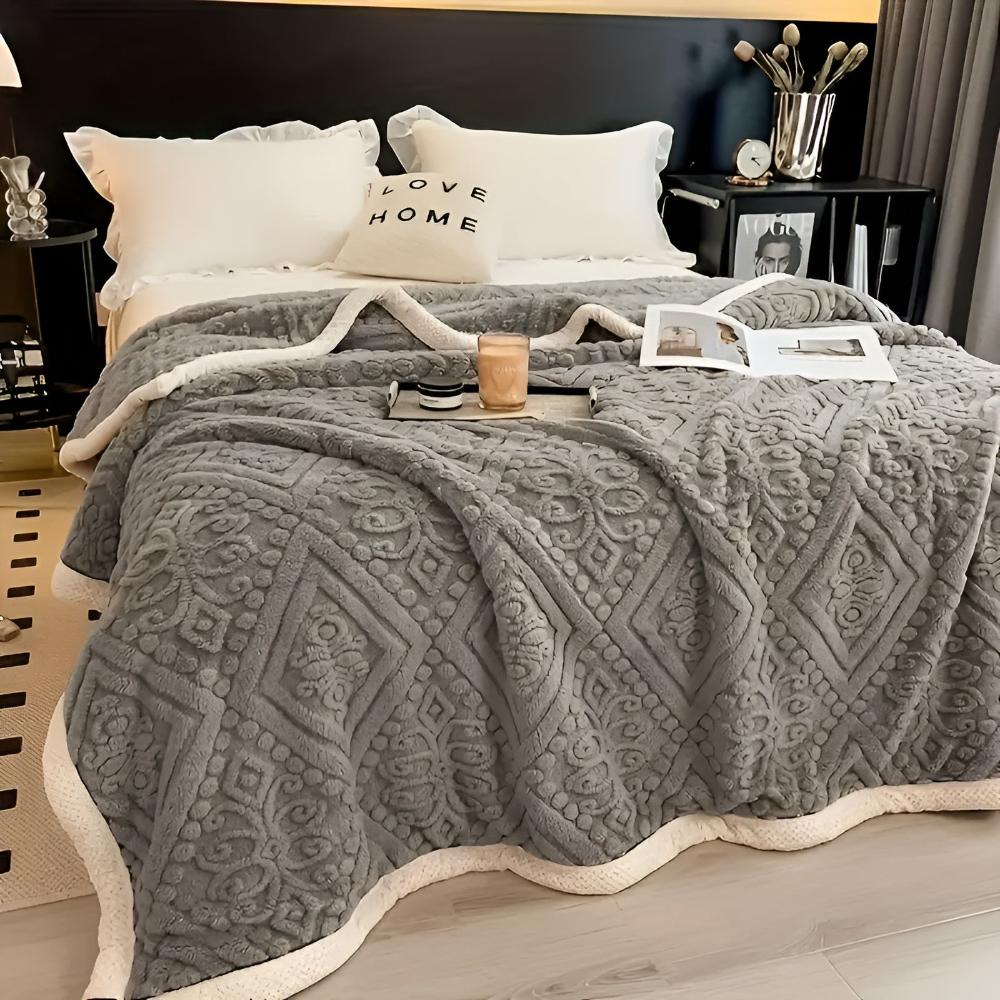 Velvet Mandala Blanket with Sherpa Lining | Luxurious Softness for Year-Round Comfort 3