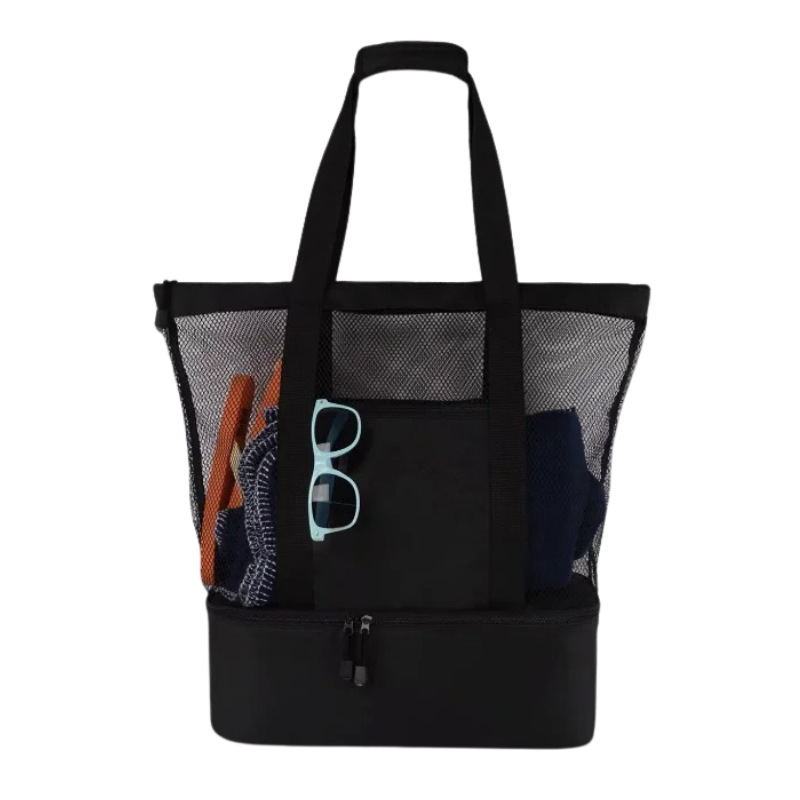 Vepine | Lightweight Mesh Tote Bag with Cooling Compartment | Ideal for Beach and Picnics 0