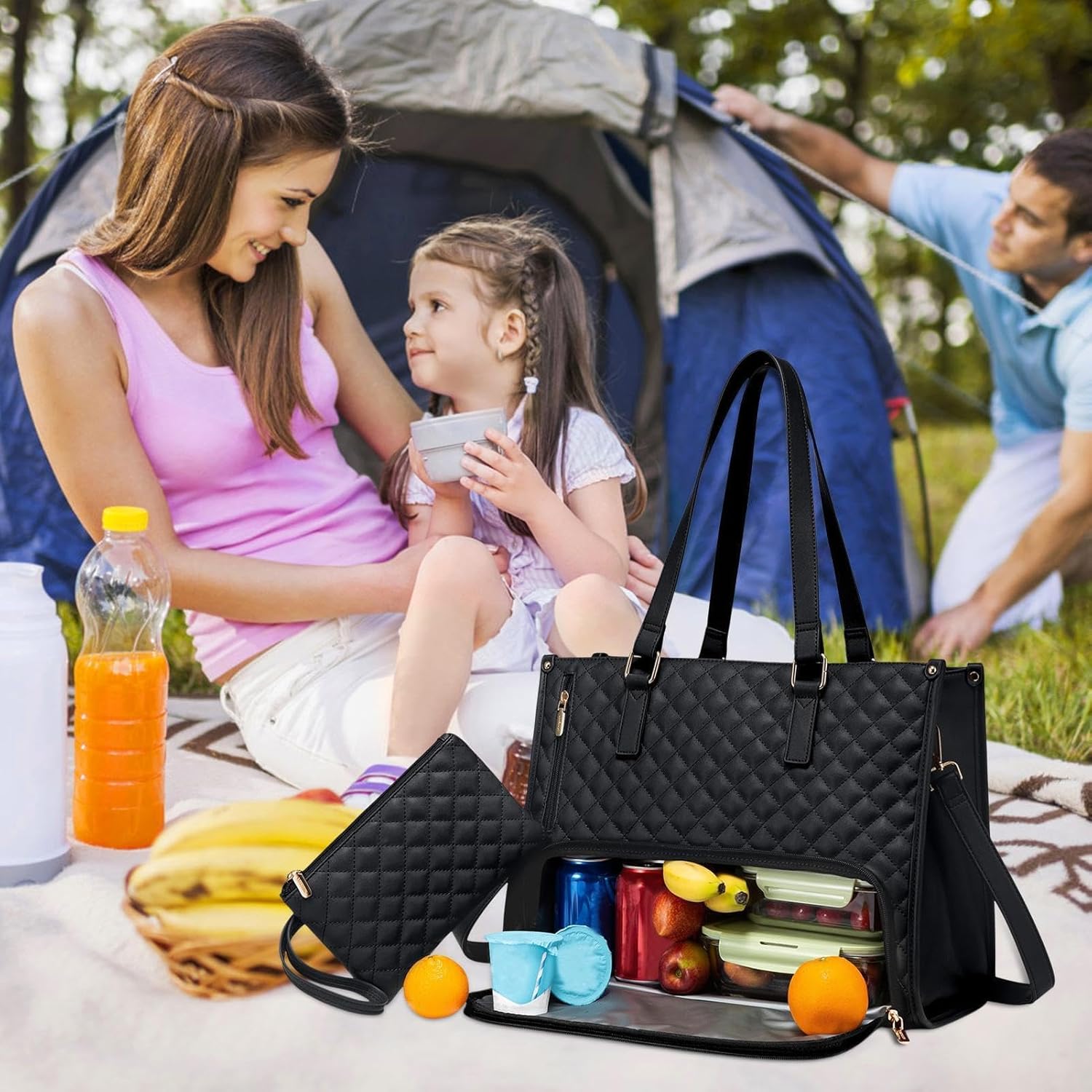 Versatile 2-in-1 Insulated Lunch & Laptop Tote with Dual Compartments for Work and Travel 1