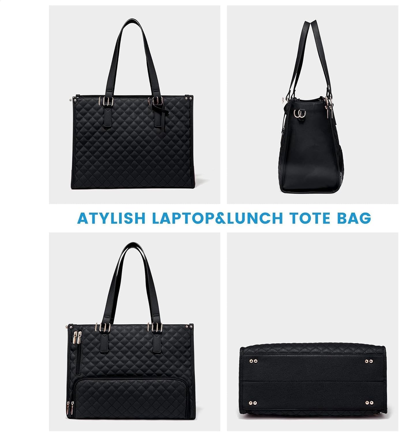 Versatile 2-in-1 Insulated Lunch & Laptop Tote with Dual Compartments for Work and Travel 4