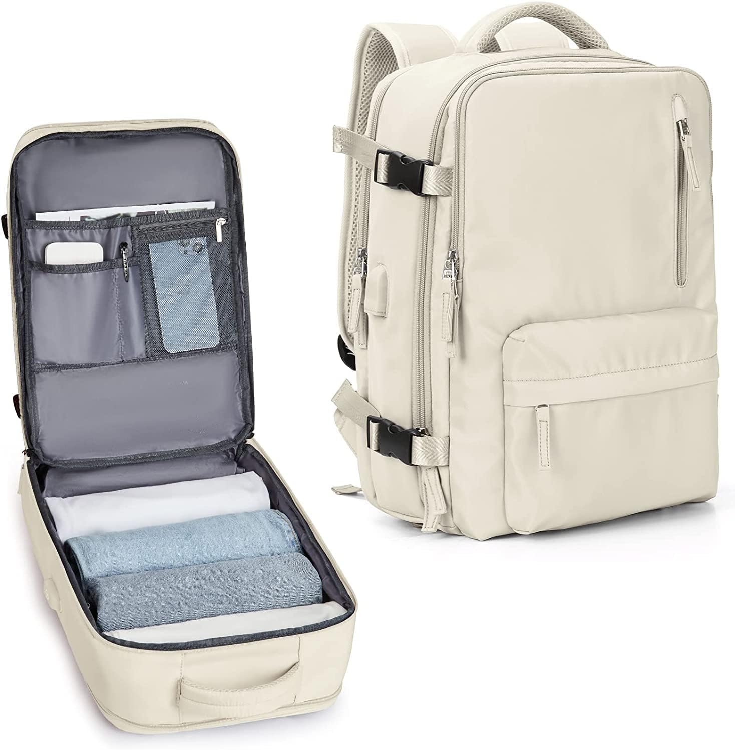 Versatile 40L Waterproof Travel Backpack with USB Port & Shoe Compartment for Organized Travel 0